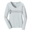 Ladies Long Sleeve Fan Favorite V Neck Tee Thumbnail