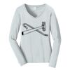 Ladies Long Sleeve Fan Favorite V Neck Tee Thumbnail