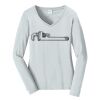 Ladies Long Sleeve Fan Favorite V Neck Tee Thumbnail