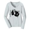 Ladies Long Sleeve Fan Favorite V Neck Tee Thumbnail