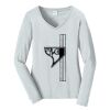 Ladies Long Sleeve Fan Favorite V Neck Tee Thumbnail