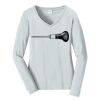 Ladies Long Sleeve Fan Favorite V Neck Tee Thumbnail