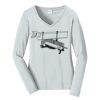 Ladies Long Sleeve Fan Favorite V Neck Tee Thumbnail