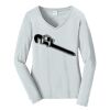 Ladies Long Sleeve Fan Favorite V Neck Tee Thumbnail