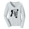 Ladies Long Sleeve Fan Favorite V Neck Tee Thumbnail