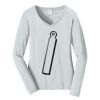 Ladies Long Sleeve Fan Favorite V Neck Tee Thumbnail