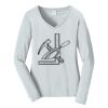 Ladies Long Sleeve Fan Favorite V Neck Tee Thumbnail