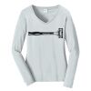 Ladies Long Sleeve Fan Favorite V Neck Tee Thumbnail