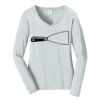 Ladies Long Sleeve Fan Favorite V Neck Tee Thumbnail