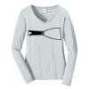 Ladies Long Sleeve Fan Favorite V Neck Tee Thumbnail