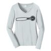 Ladies Long Sleeve Fan Favorite V Neck Tee Thumbnail