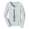 Ladies Long Sleeve Fan Favorite V Neck Tee Thumbnail