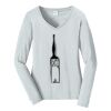 Ladies Long Sleeve Fan Favorite V Neck Tee Thumbnail