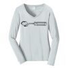 Ladies Long Sleeve Fan Favorite V Neck Tee Thumbnail