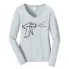 Ladies Long Sleeve Fan Favorite V Neck Tee Thumbnail