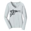 Ladies Long Sleeve Fan Favorite V Neck Tee Thumbnail