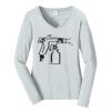 Ladies Long Sleeve Fan Favorite V Neck Tee Thumbnail