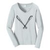 Ladies Long Sleeve Fan Favorite V Neck Tee Thumbnail