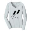 Ladies Long Sleeve Fan Favorite V Neck Tee Thumbnail