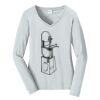 Ladies Long Sleeve Fan Favorite V Neck Tee Thumbnail