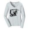 Ladies Long Sleeve Fan Favorite V Neck Tee Thumbnail