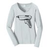 Ladies Long Sleeve Fan Favorite V Neck Tee Thumbnail