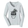 Ladies Long Sleeve Fan Favorite V Neck Tee Thumbnail