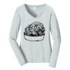 Ladies Long Sleeve Fan Favorite V Neck Tee Thumbnail