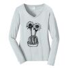 Ladies Long Sleeve Fan Favorite V Neck Tee Thumbnail