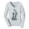 Ladies Long Sleeve Fan Favorite V Neck Tee Thumbnail