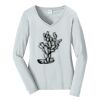 Ladies Long Sleeve Fan Favorite V Neck Tee Thumbnail