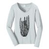 Ladies Long Sleeve Fan Favorite V Neck Tee Thumbnail