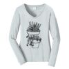 Ladies Long Sleeve Fan Favorite V Neck Tee Thumbnail