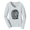 Ladies Long Sleeve Fan Favorite V Neck Tee Thumbnail