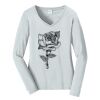 Ladies Long Sleeve Fan Favorite V Neck Tee Thumbnail