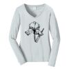 Ladies Long Sleeve Fan Favorite V Neck Tee Thumbnail