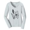 Ladies Long Sleeve Fan Favorite V Neck Tee Thumbnail