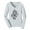 Ladies Long Sleeve Fan Favorite V Neck Tee Thumbnail