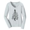 Ladies Long Sleeve Fan Favorite V Neck Tee Thumbnail