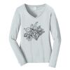 Ladies Long Sleeve Fan Favorite V Neck Tee Thumbnail