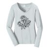 Ladies Long Sleeve Fan Favorite V Neck Tee Thumbnail