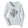 Ladies Long Sleeve Fan Favorite V Neck Tee Thumbnail