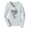 Ladies Long Sleeve Fan Favorite V Neck Tee Thumbnail