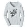 Ladies Long Sleeve Fan Favorite V Neck Tee Thumbnail