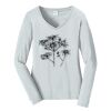 Ladies Long Sleeve Fan Favorite V Neck Tee Thumbnail