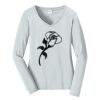 Ladies Long Sleeve Fan Favorite V Neck Tee Thumbnail