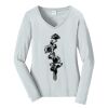 Ladies Long Sleeve Fan Favorite V Neck Tee Thumbnail