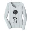 Ladies Long Sleeve Fan Favorite V Neck Tee Thumbnail