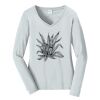 Ladies Long Sleeve Fan Favorite V Neck Tee Thumbnail