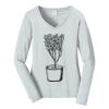 Ladies Long Sleeve Fan Favorite V Neck Tee Thumbnail